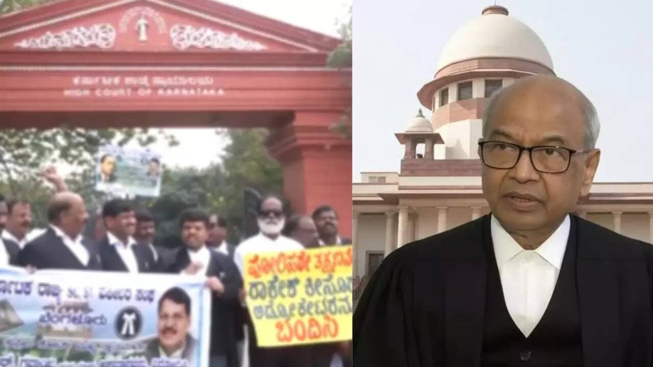 Shoe hurling gesture at CJI: Lawyers protest demanding punishment